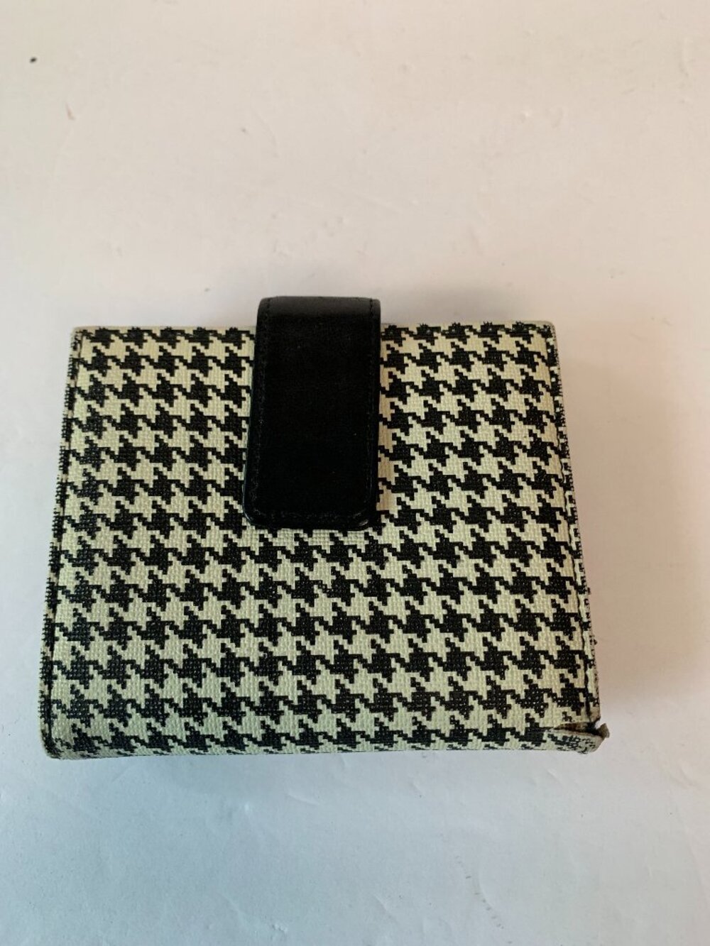 RLL RALPH LAUREN BLACK & WHITE HOUNDSTOOTH WALLET – VINTAGE CLASSIC